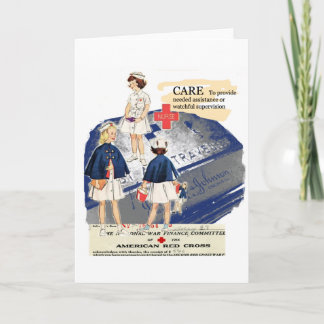 Tarjeta de felicitación americana de la Cruz Roja
