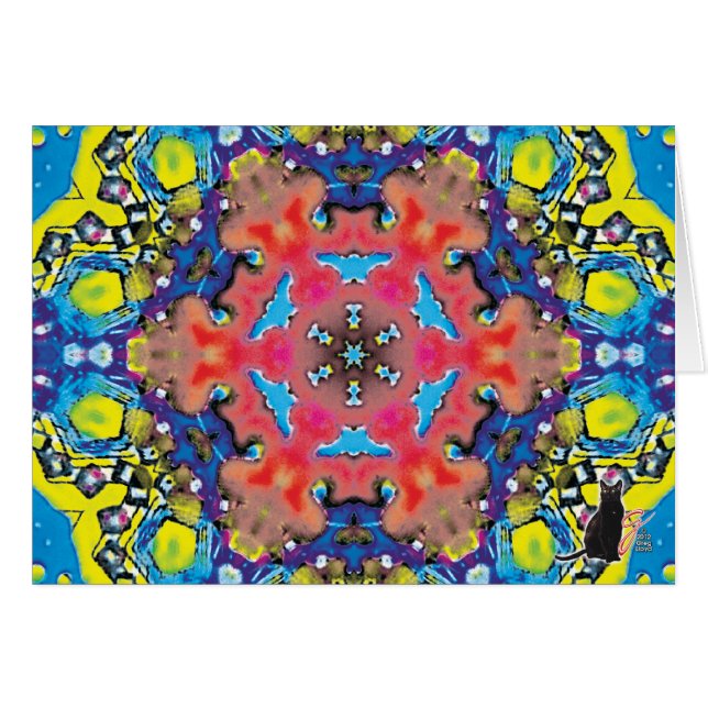 Tarjeta de felicitación Amonium Kaleidoscope (Anverso (Horizontal))