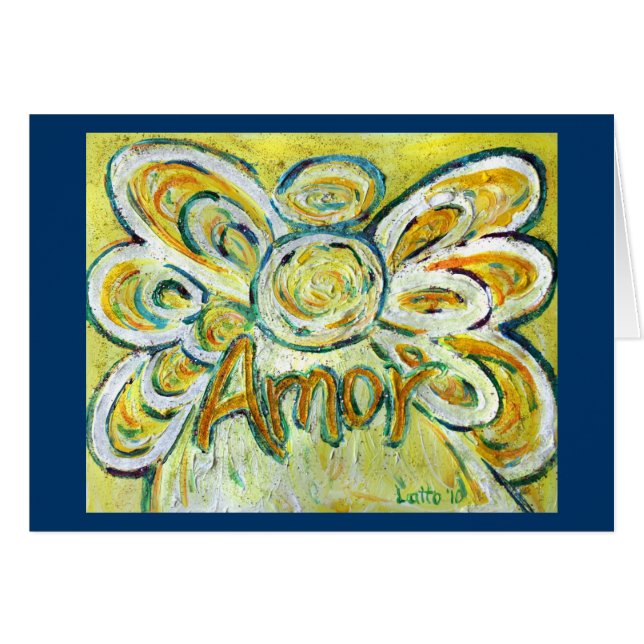 Tarjeta de felicitación Amor Angel (Anverso (Horizontal))