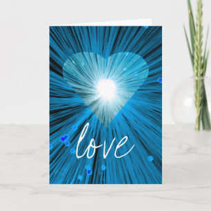 Tarjeta de felicitación 'Amor' Corazón Azul