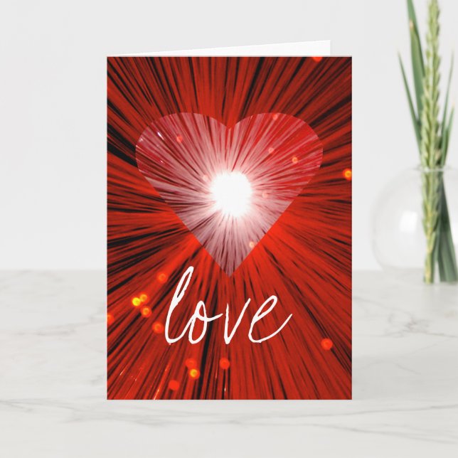 Tarjeta de felicitación 'Amor' de Corazón Rojo (Anverso)