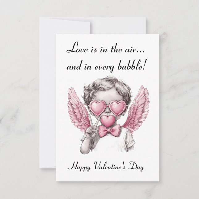 Tarjeta de felicitación - Amor dulce de Cupid (Anverso)