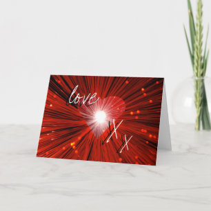 Tarjeta de felicitación 'amor y besos' de Red Hear