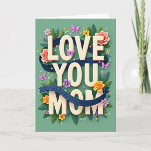 Tarjeta de Felicitación Amor y Flores