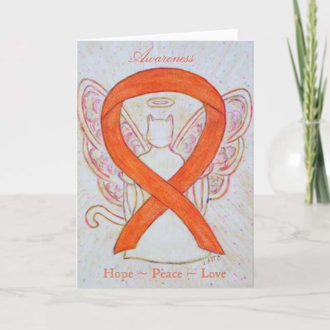 Tarjeta de felicitación Angel de la cinta de sensi (Anverso)