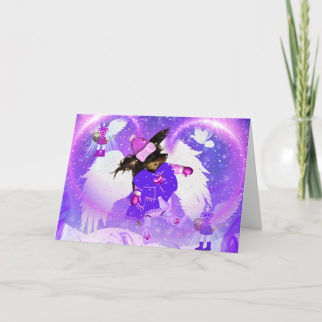 Tarjeta de felicitación Ángel de la Nieve Querido (Anverso)