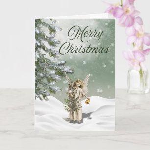 Tarjeta de felicitación Ángel de Navidad Blanco en