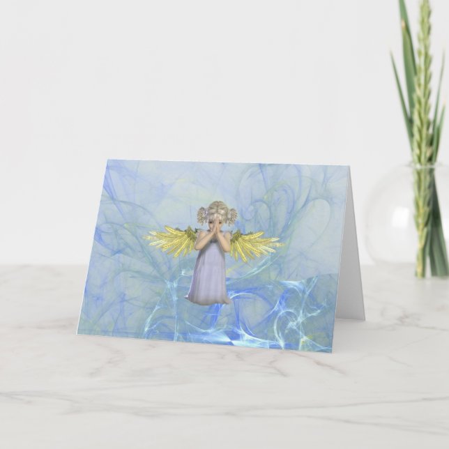 Tarjeta de felicitación Angel de Oración (Anverso)