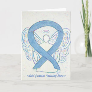 Tarjeta de felicitación Angel Denim Ribbon