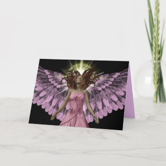 Tarjeta de felicitación Angel Rosa