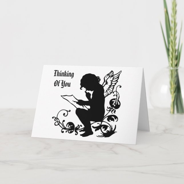 Tarjeta de felicitación Angel Silhouette Leading (Anverso)