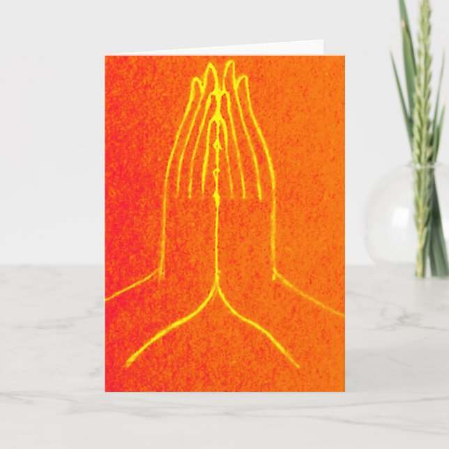 Tarjeta de felicitación Anjali/Namaskara Mudra (Anverso)