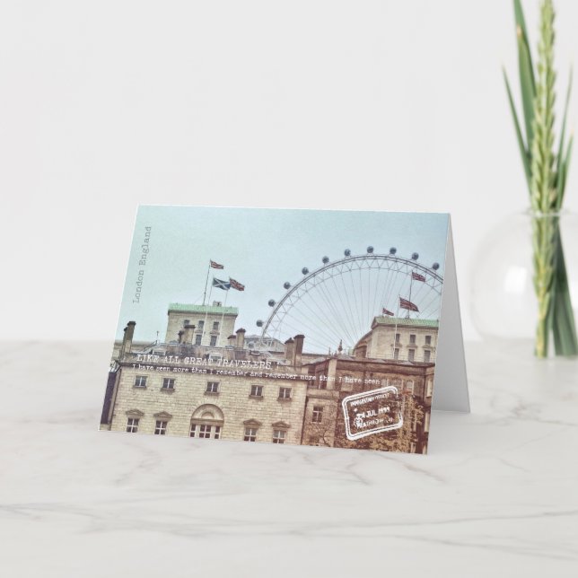 Tarjeta de felicitación antigua y nueva de LONDRES (Anverso)