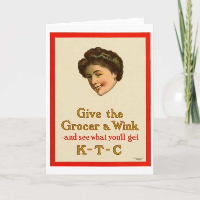 Tarjeta de felicitación "Anuncio de cereales de Ke (Anverso)