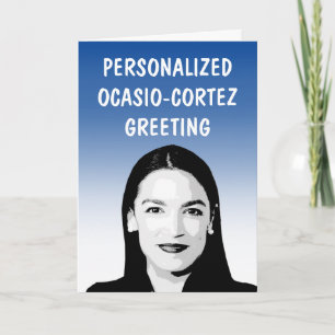 Tarjeta de felicitación AOC/Ocasio-Cortez personal