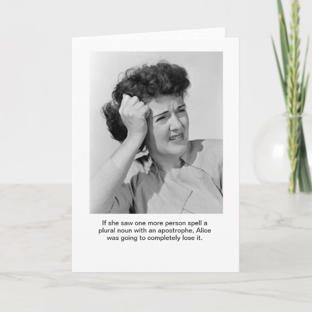 Tarjeta de felicitación Apostrophe Alice (Anverso)