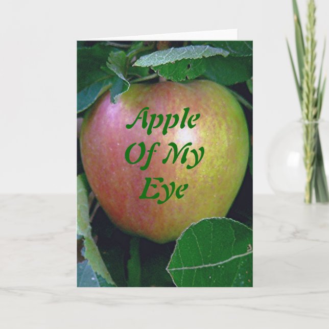 Tarjeta de felicitación "Apple Of My Eye" (foto de (Anverso)