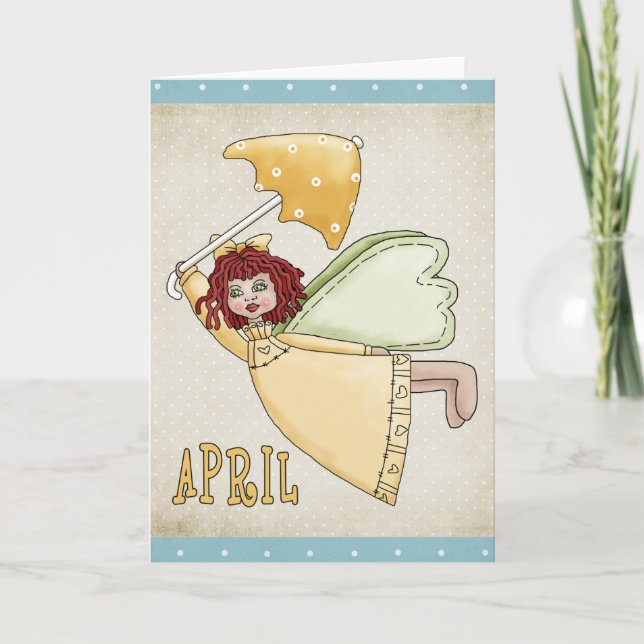 Tarjeta de felicitación April Angel Blank (Anverso)