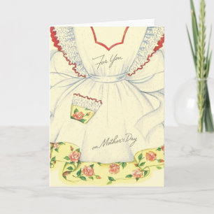 Tarjeta de felicitación Apron del Día de la Madre