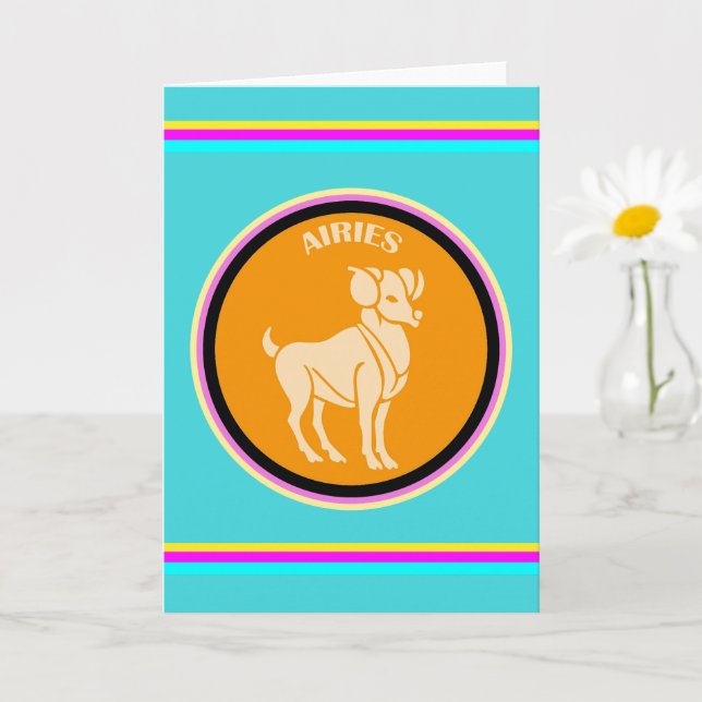 Tarjeta de felicitación Aries (Planta pequeña)