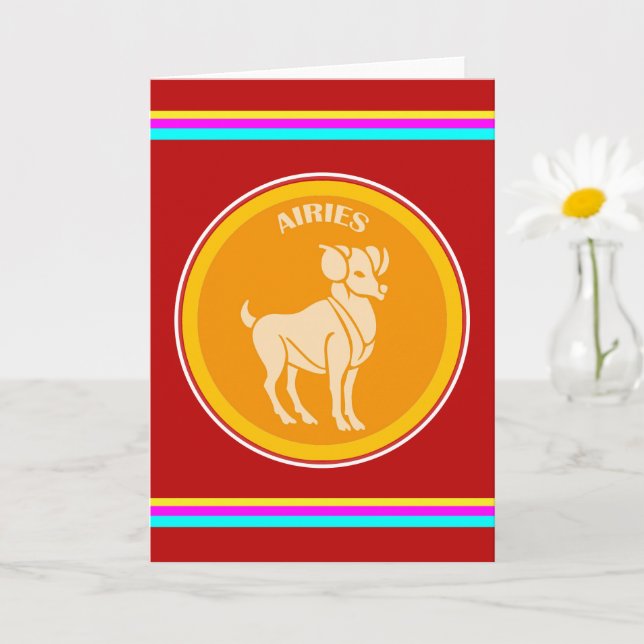 Tarjeta de felicitación Aries (Planta pequeña)