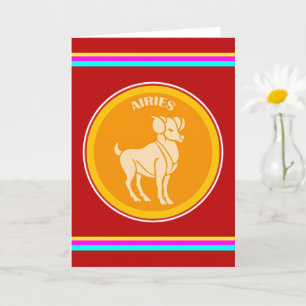 Tarjeta de felicitación Aries