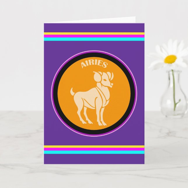 Tarjeta de felicitación Aries (Planta pequeña)