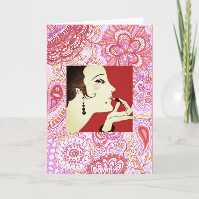 Tarjeta de felicitación Art Deco (Anverso)