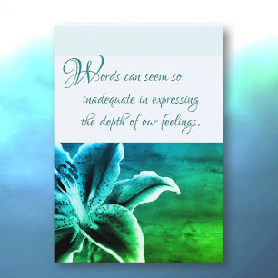 Tarjeta de felicitación artística floral Condolenc