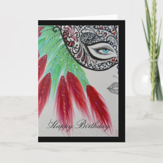 Tarjeta de felicitación artística hermosa