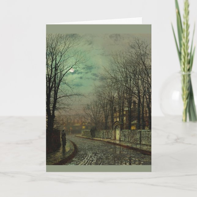 Tarjeta de felicitación Atkinson Grimshaw Tryst CC (Anverso)