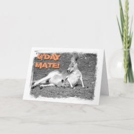 Tarjeta de felicitación australiana del canguro