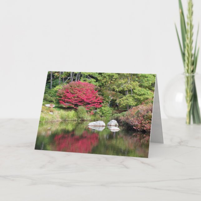 Tarjeta de felicitación Azalea Garden Reflections (Anverso)