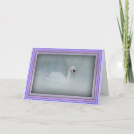 TARJETA DE FELICITACIÓN AZUL BRUMOSA DEL MARCO DEL