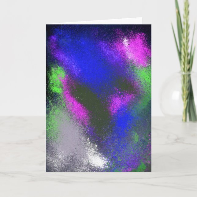 Tarjeta de felicitación azul de Clusters (Anverso)