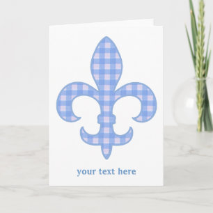 Tarjeta de felicitación azul de la guinga de la