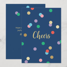 Tarjeta de felicitación azul de medianoche para co
