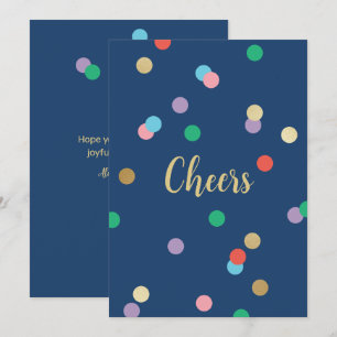 Tarjeta de felicitación azul de medianoche para co