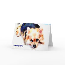 Tarjeta de felicitación azul de sensación