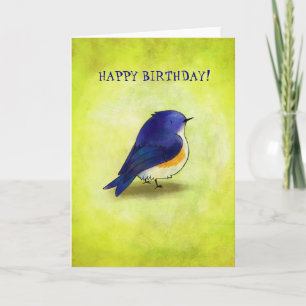 Tarjeta de felicitación azul del chirrido