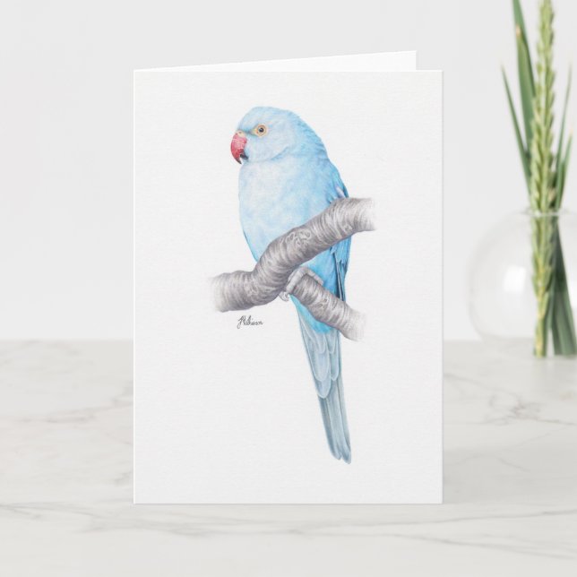 Tarjeta de felicitación azul verde azulada (Anverso)