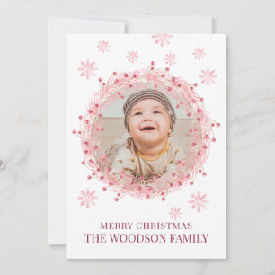 Tarjeta de felicitación Baby Photo Merry Christmas