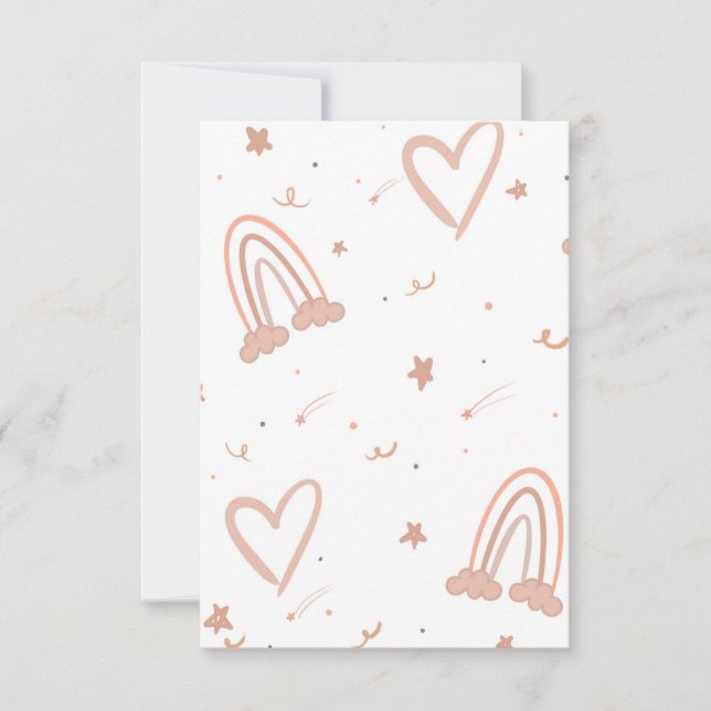 Tarjeta de felicitación Baby Shower Pink Pastel (Anverso)