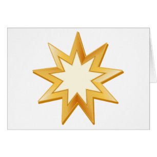 Tarjeta de felicitación Baha'i de 5" x 7"