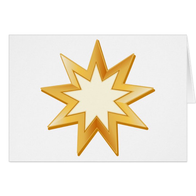 Tarjeta de felicitación Baha'i de 5" x 7" (Anverso (Horizontal))