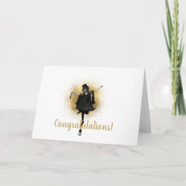 Tarjeta de Felicitación Bailarina de Sombrero Alto