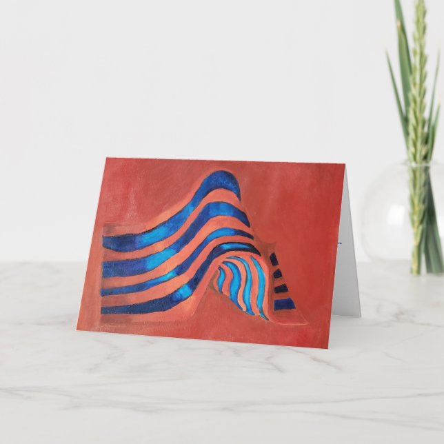 Tarjeta de felicitación "Bandera acrílica" (Anverso)