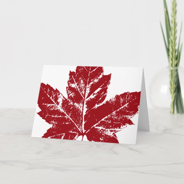 Tarjeta de felicitación Bandera Canadiense de Guay (Anverso)