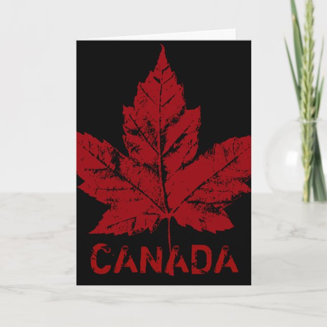 Tarjeta de felicitación Bandera Canadiense de Guay (Anverso)