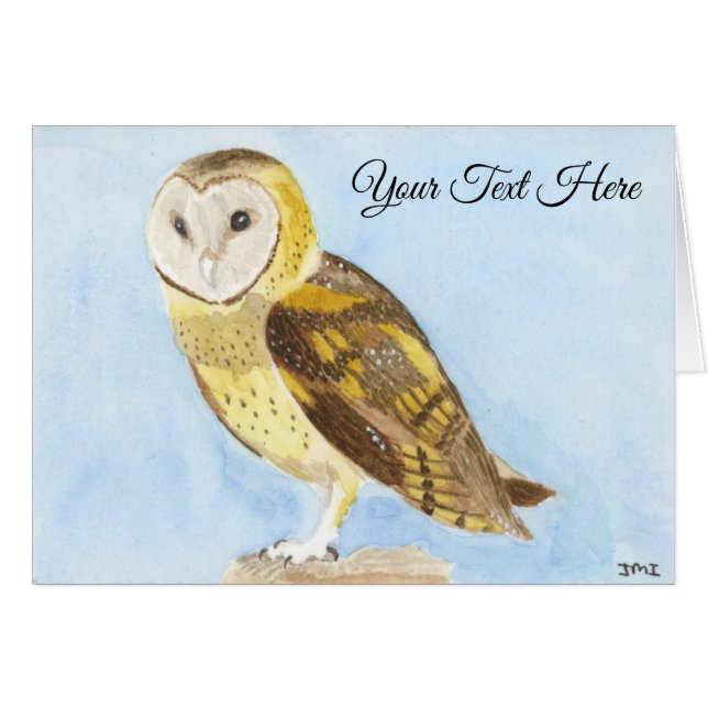 Tarjeta de felicitación Barn Owl (Anverso (Horizontal))